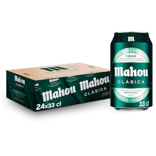 Mahou Clásica - Pack 24 latas de cerveza dorada lager