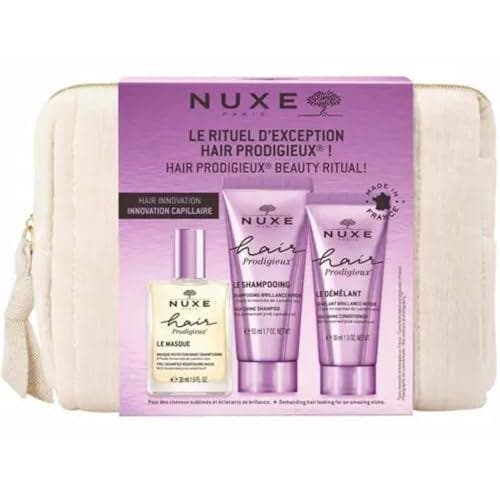 Nuxe Hair Prodigieux - Set que incluye pre-shampoo + shampoo + balsamo