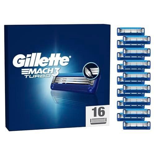Gillette Mach3 Turbo - 16 recambios de cuchillas de afeitar para hombre