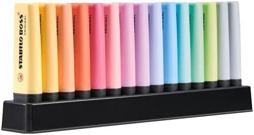 STABILO - Set de 14 rotulador fluorescentes colores pastel