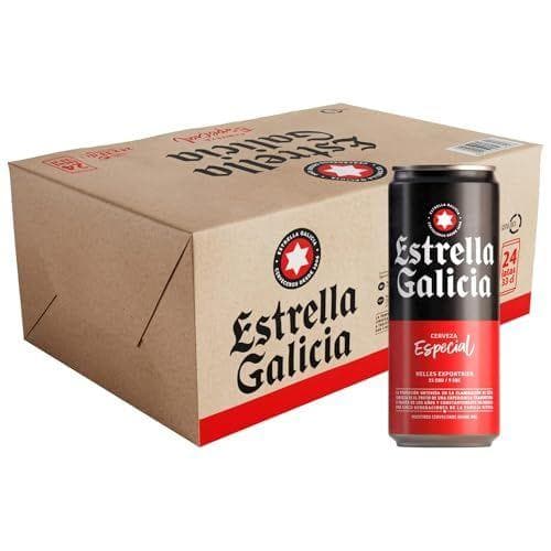 Estrella Galicia Especial - Cerveza Lager Especial, Pack de 24 Latas x 33 cl