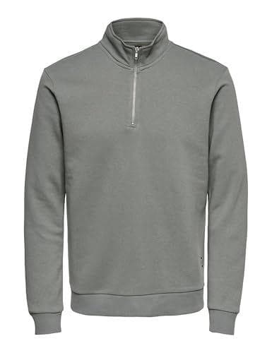 Only & Sons - Sudadera con media cremallera para hombre