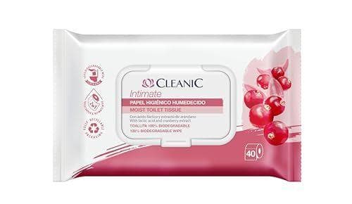 Cleanic Intimate - 40 unidades de papel higinénico húmedo desechable