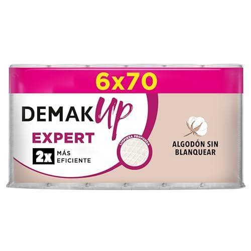 Demak'Up - Bolsa de 420 discos desmaquillantes | Sin blanquear | Textura nido de abeja