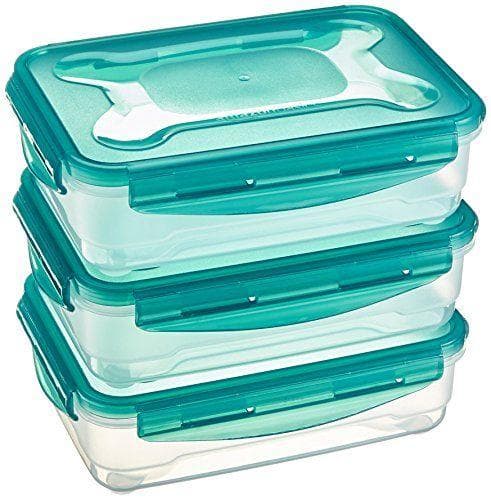 Amazon Basics - Conjunto de 3 piezas de 1,2L con tapa de plástico 