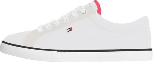 Tommy Hilfiger Vulcanized Sneaker Mujer Low con Logotipo, Multicolor (RWB), 38