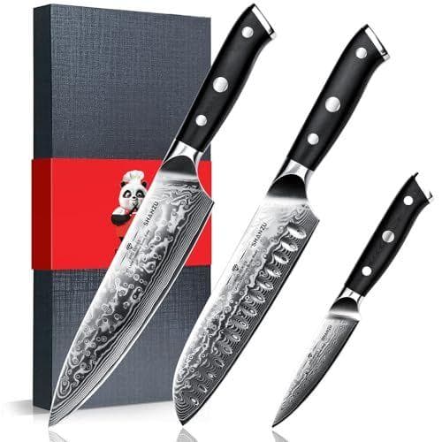SHAN ZU - 3 Piezas Juego de Cuchillo de Cocina 