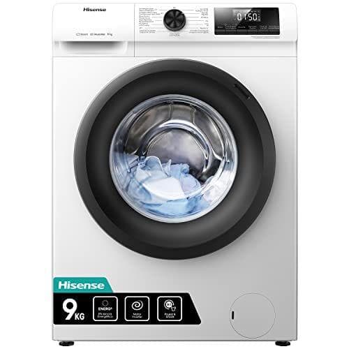 Hisense WFQP901418VM - Lavadora con vapor, Carga Frontal 9 Kg [Clase de eficiencia energética B]