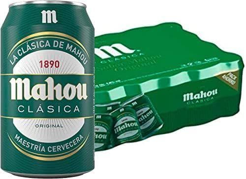 Mahou Clásica Original - Cerveza Mahou Dorada Lager, Pack de 28 Latas x 33 cl