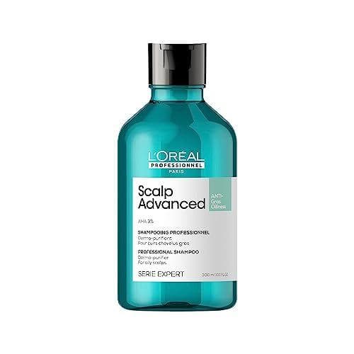 L'Oréal - Champú anti grasa enriquecido con activos dermatológicos para cuero cabelludo graso 300 ml