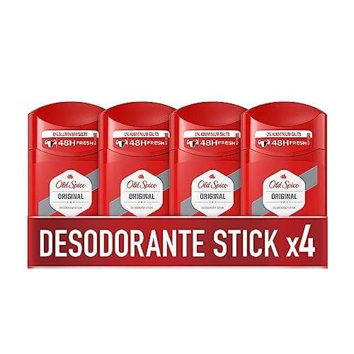 Old Spice Original - Desodorante en barra para hombres, Pack 4x50 ml
