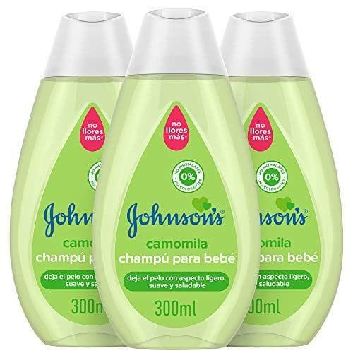 Johnson's Baby Champú Camomila, ideal para toda la familia - 3 x 300 ml