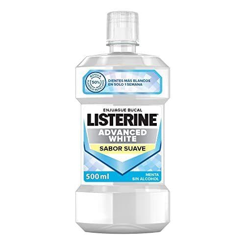 Listerine - Enjuague bucal, blanqueador avanzado, sin alcohol, Menta Suave, 500 ml