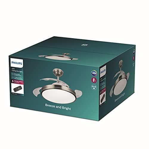 Philips Lighting - Ventilador de techo con luz LED y mando, 63 W