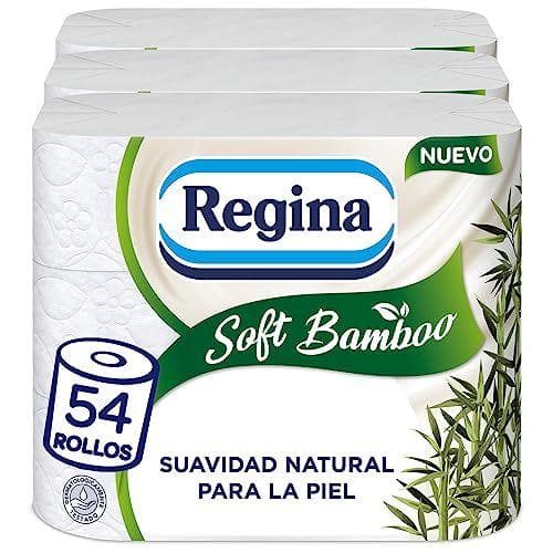 Regina Soft Bamboo - 54 Rollos de Papel Higiénico 3 Capas, 160 Hojas
