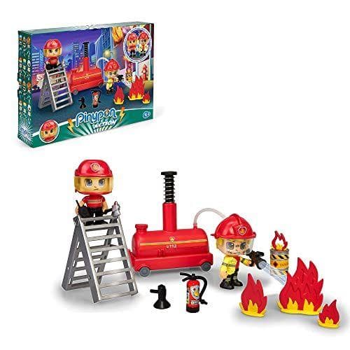 Pinypon Action - Bomba de agua y 2 Bomberos 