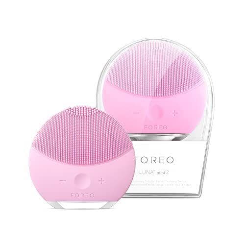 Cepillo Limpiador Facial Foreo Luna Mini 2, Accesorio De Viaje, Masajeador Facial Eléctrico, Skin Care Para Todo Tipo De Pieles, Limpiador Facial Eléctrico De Silicona, Pearl Pink