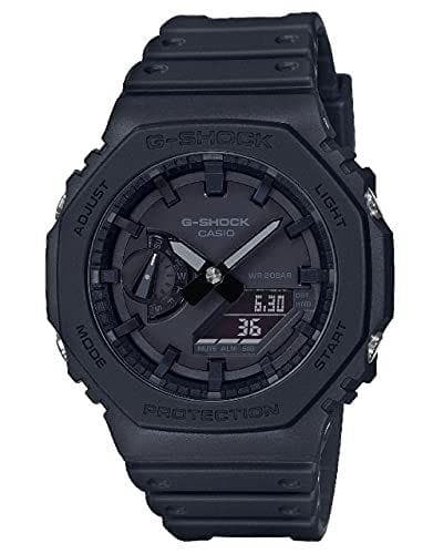 Casio - Reloj analógico digital para hombres de cuarzo con correa en caucho GA-2100-1A1ER