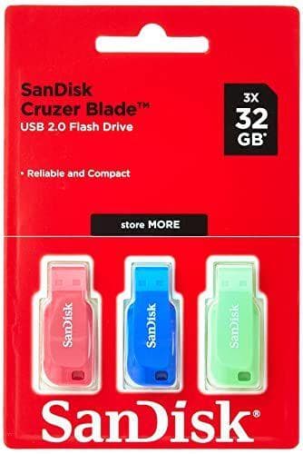 SanDisk Cruzer Blade Memoria USB pack 3 unidades