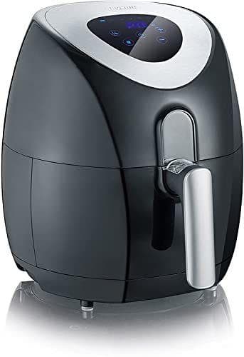 SEVERIN Freidora de aire caliente con 6 programas automáticos, freidora eléctrica para freír sin grasa, innovador horno freidora para freír de forma saludable, negro, FR 2430