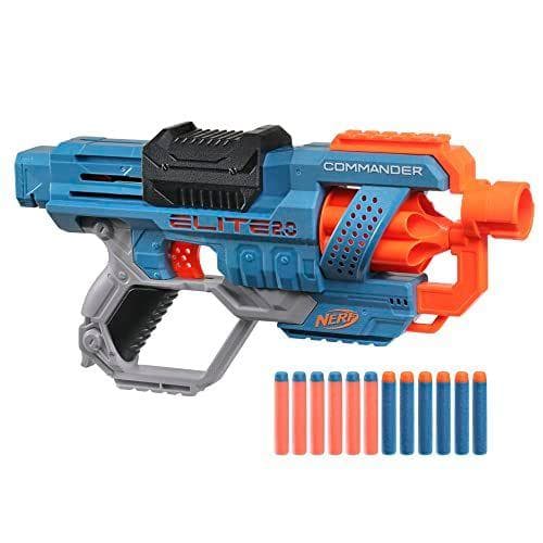 Nerf Lanzador Elite 2.0 - Tambor rotatorio de 6 Dardos