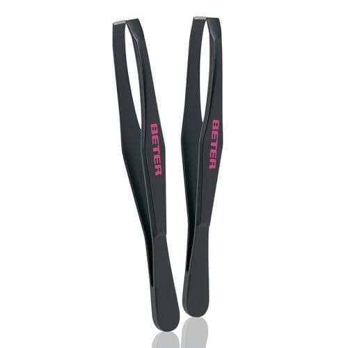 Beter – Pack de 2 pinzas de depilar para cejas de punta recta