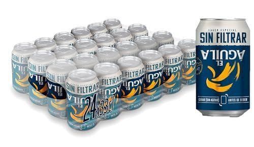 El Aguila sin filtrar - Cerveza Lager Especial Pack Lata, 24 x 33cl