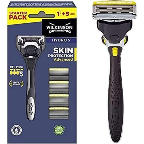 Wilkinson - Maquinilla con 5 recambios con bandas lubricantes de mentol para pieles sensibles 