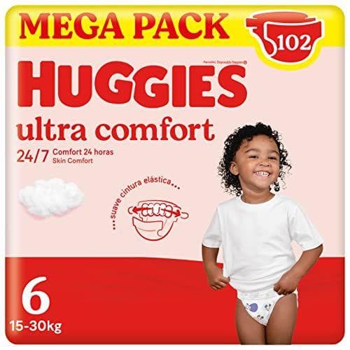 Huggies Ulltra Comfort - Pañal para bebé con Disney Talla 6 (15-30 kg), 3 packs x 34 pañales, Total 102 Pañales