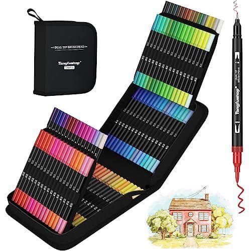 Tongfushop - Rotuladores Lettering, 100 Colores 