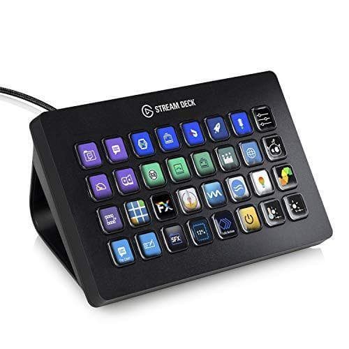 Elgato Stream Deck XL – Controlador avanzado de estudio, 32 teclas macro, activa acciones en apps y software como OBS, Twitch, ​YouTube y otros, funciona en Mac y PC, multicolour