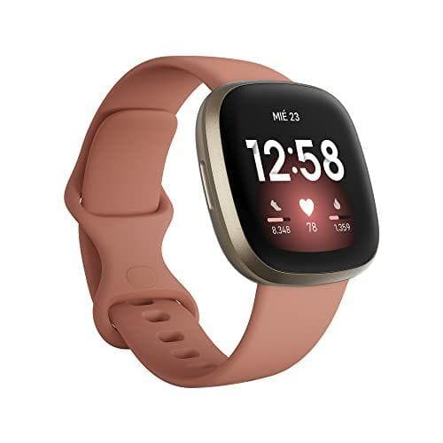 Fitbit Versa 3 - Smartwatch de salud y forma física: con 6 meses de servicio Premium incluidos, GPS integrado, Nivel de recuperación diario y batería de +6 días