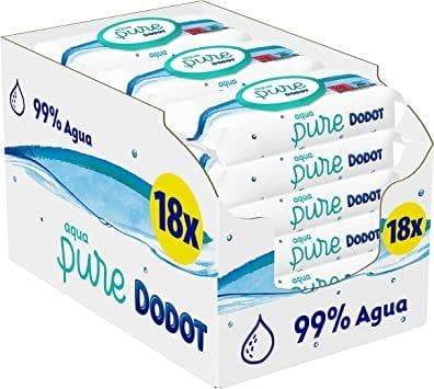 Toallitas Dodot Aqua Pure para Bebé 18x48