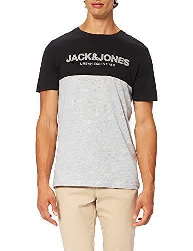 Jack & Jones Jjeurban Blocking tee SS O-Neck Noos Camiseta, Negro (Black/White), M para Hombre Jack & Jones Jjeurban Blocking tee SS O-Neck Noos Camiseta, Negro (Black/White), M para Hombre