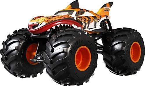Hot Wheels Monster Trucks Tiger Shark - Coche de juguete todoterreno