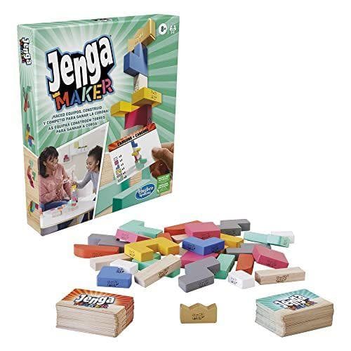 Hasbro Gaming Jenga Maker, Juego de apilar Bloques de madera 