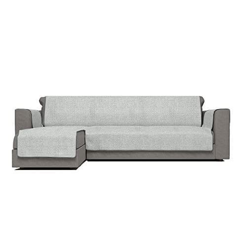 Italian Bed Linen Cubierta de sofá Anti-Deslizamiento Confort con chaiselongue, Gris, 240cm