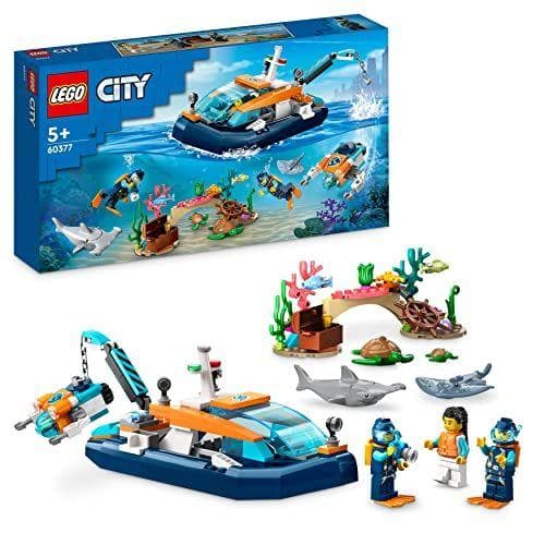 LEGO City - El bote de exploración submarina, juguete con figuras de animales marinos LEGO City - El bote de exploración submarina, juguete con figuras de animales marinos