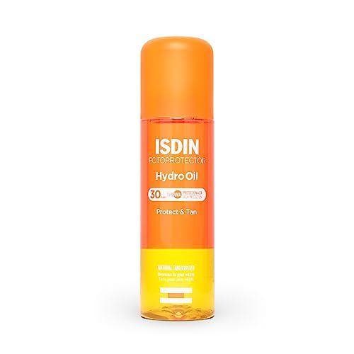 Fotoprotector ISDIN HydroOil SPF 30 - Protector solar corporal bifásico que protege y broncea la piel, 200 ml