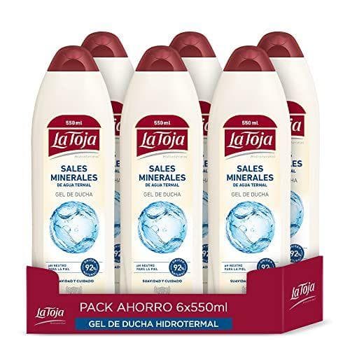 La Toja - Gel de ducha hidrotermal - pack de 6 de 550ml (3.300ml) 