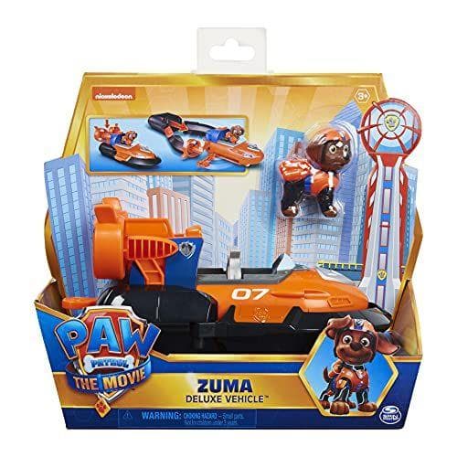 Patrulla Canina - Coche Zuma Patrulla Canina LA PELÍCULA - Coche Transformable Deluxe de la Película Patrulla Canina Zuma y 1 Figura de Zuma - 6061910 - Juguetes Niños 3 Años +