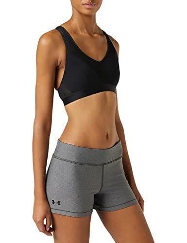 Under Armour Hg Mid Rise Shorty, Mallas De Deporte Mujer, Gris (charcoal Light Heather Black), M Under Armour Hg Mid Rise Shorty, Mallas De Deporte Mujer, Gris (charcoal Light Heather Black), M