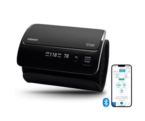 OMRON EVOLV - Tensiómetro de brazo inalámbrico todo en uno con Bluetooth
