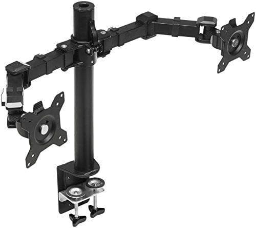 Soporte de mesa para dos pantallas con brazo