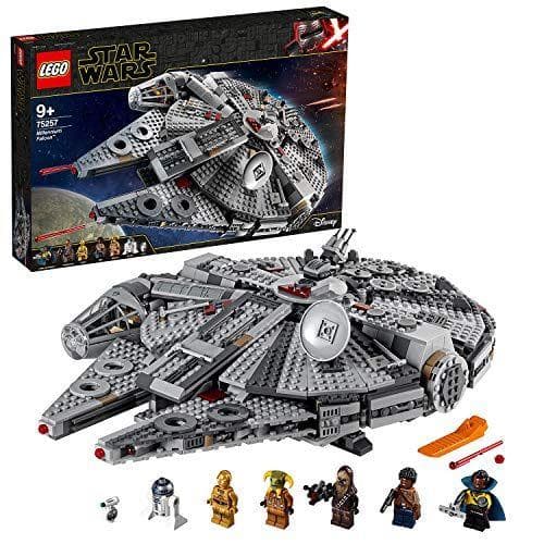 LEGO 75257 Star Wars Halcón Milenario, Jueguete de Construcción, Nave Estelar con Mini Figuras R2-D2, Chewbacca y Lando, Película Ascenso de Skywalker LEGO 75257 Star Wars Halcón Milenario, Jueguete de Construcción, Nave Estelar con Mini Figuras R2-D2, Chewbacca y Lando, Película Ascenso de Skywalker