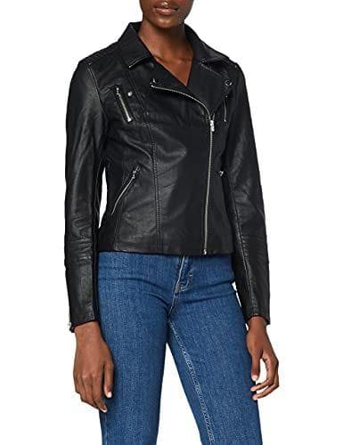 Only - Chaqueta de motorista con aspecto de piel