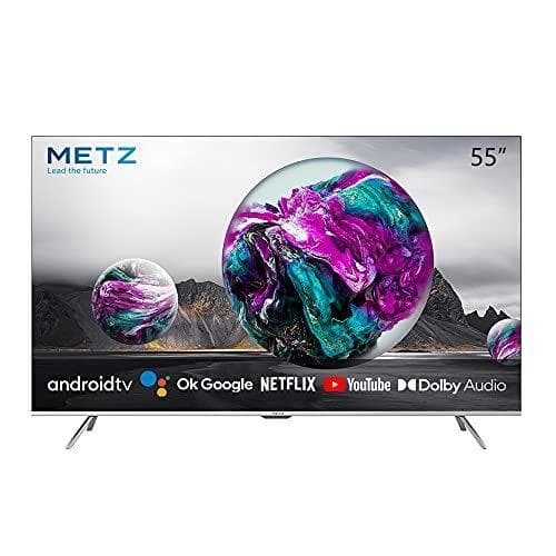 Metz - Televisión, 55", 3840 x 2160, Android TV 10, LED, UHD, Google Assistant, Color Negro