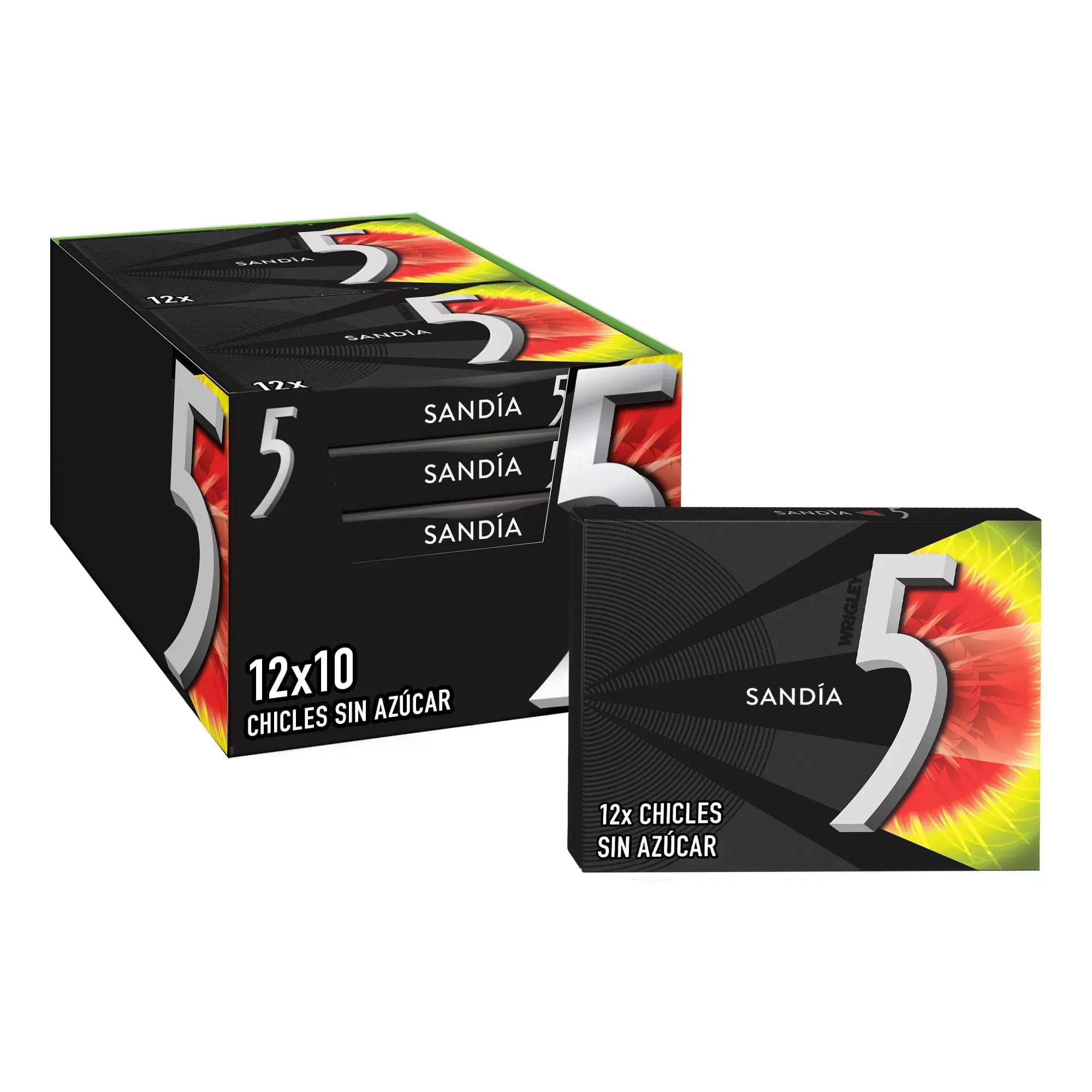 120 Chicles Five Sin Azúcar sabor Sandía