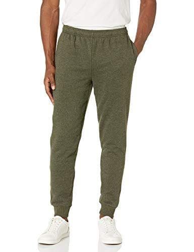 Amazon Essentials Jogger de Forro Polar Hombre, Verde Oliva, L