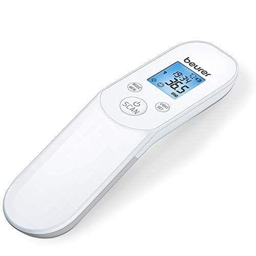 Beurer FT 85 Termómetro digital de infrarrojos sin contacto, termómetro rápido para la medición higiénica y segura de la temperatura corporal en la frente